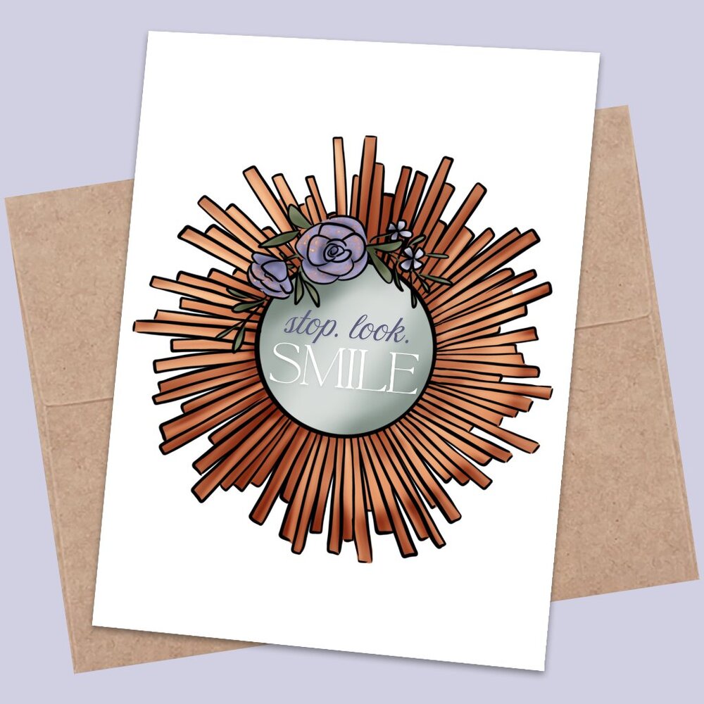 Inspirational Card, 4.25" x 5.5", Pretty Card For a Friend, Positive Quotes
